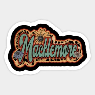 Retro Macklemore Gifts Name Flowers Personalized Styles Sticker